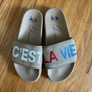 Anthropologie - Delman brand. “C’est La Vie” Slides